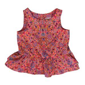 OshKosh Genuine Kid Baby Dress Floral Pink Bright Ruffles Size 18M